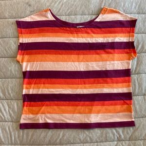 Cute Crop Striped Shirt
